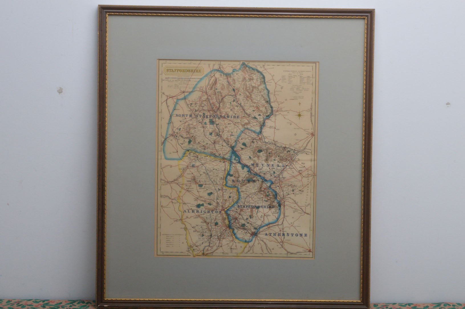 Three late 19th early 20th century county maps by J & C Walker, of Staffordshire, Warwickshire and