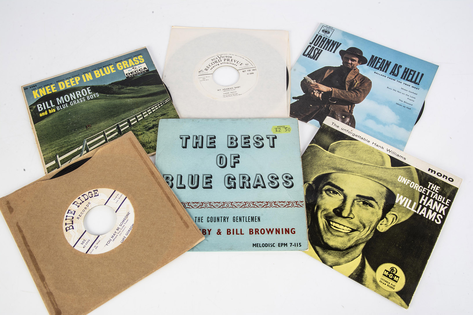 Bluegrass / American Folk 7" Singles and EPs, approximately two hundred EPs and 7" Singles of mainly