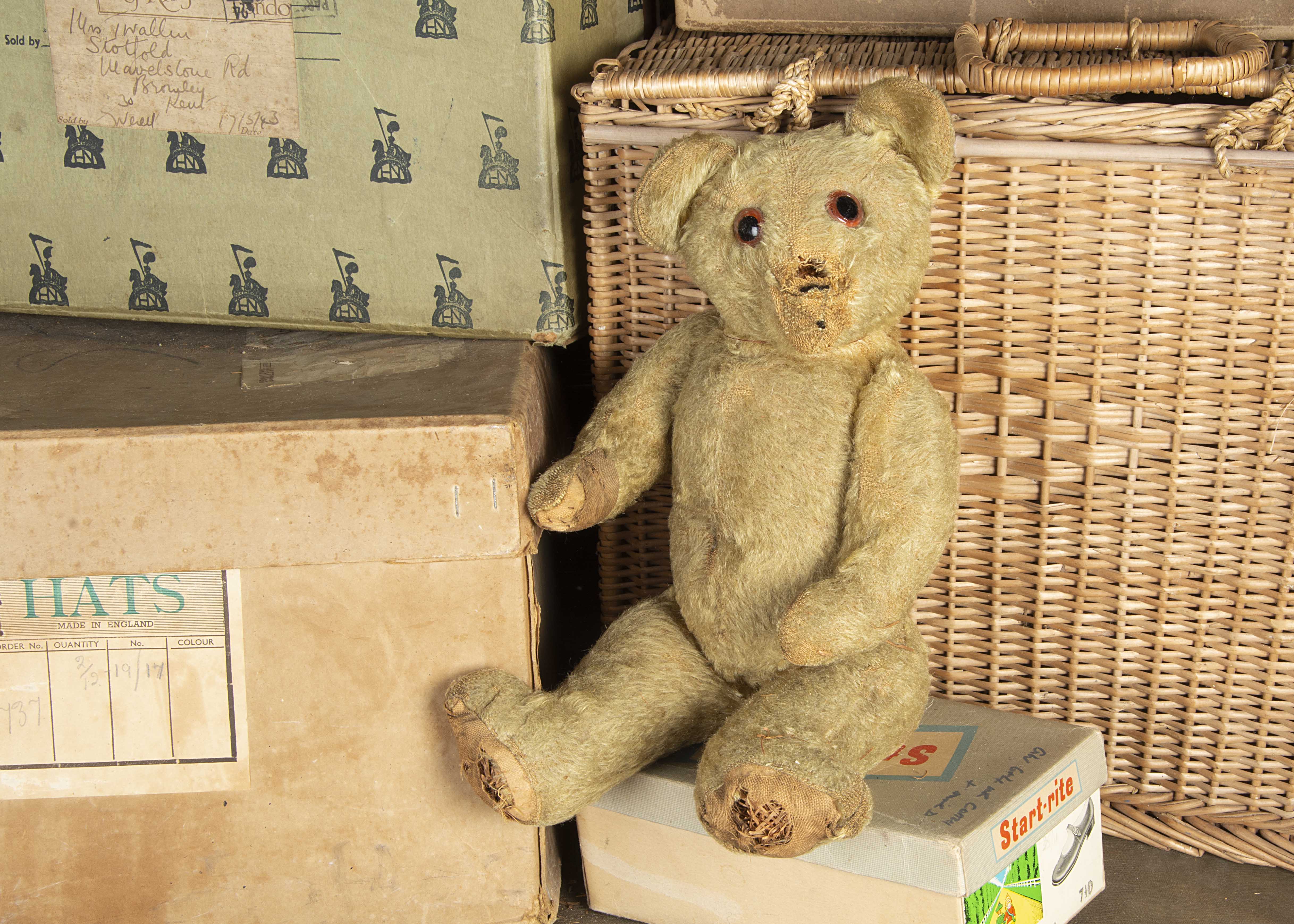 Cheffin - a Terrys-type Teddy Bear 1915-20, with blonde mohair, large clear and black glass eyes