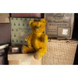 Burton Dassett - a 1930s British Teddy Bear, with golden mohair, orange and black glass eyes,