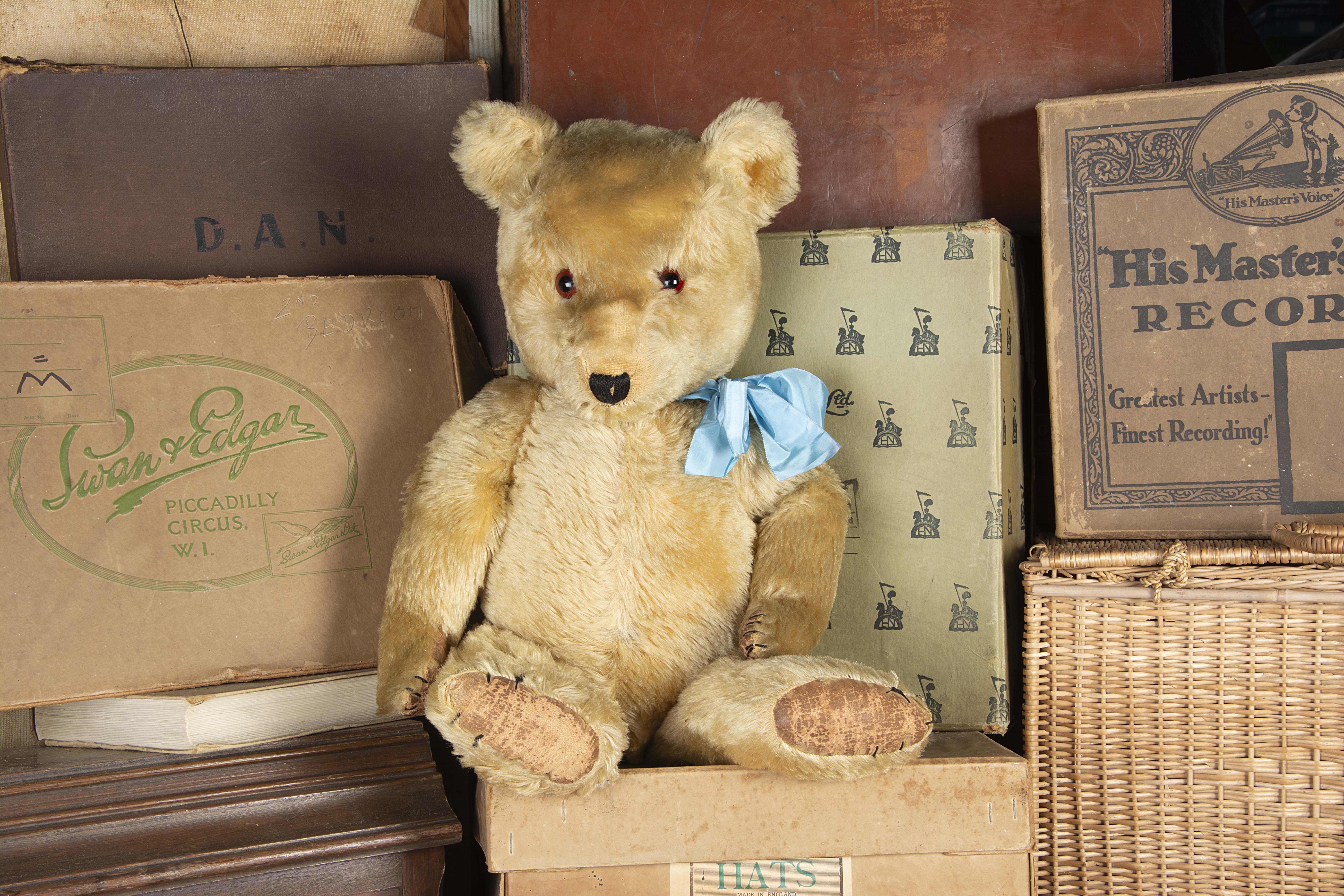 Edward Midsummer - a large post-war Chiltern Hugmee Teddy Bear with blonde mohair, orange and