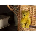 Moonstone Pooh - a post-war Schuco miniature Teddy Bear, with golden mohair, black pin eyes, black