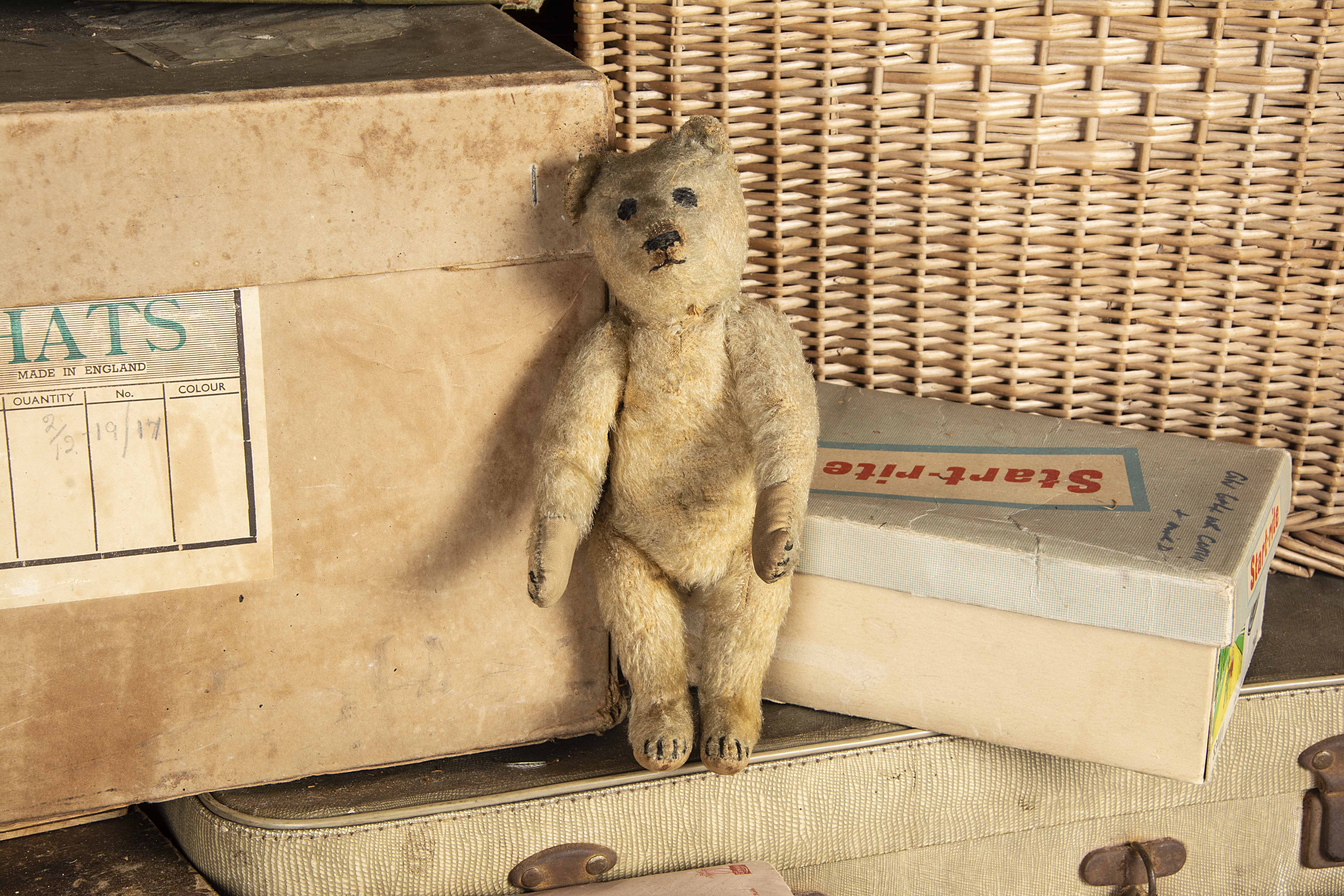 Mossop - an early Steiff Teddy Bear circa 1912, with blonde mohair, replaced stitched eyes,