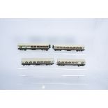 Rake of four PC 00 Gauge LNWR kitbuilt Coaches, Third/Brake (2), Third/First, All First, in plum and