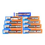 Roco H0 Gauge Swiss Bi- Level Coaches, a boxed rake of nine coaches, 45470, 45460, 45462.1, 45465,