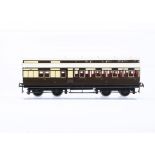 Western Wagon Works (C Bolton) Finescale 0 Gauge GWR bogie clerestory 3rd Brake 2096, VG