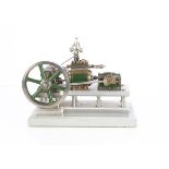 A Single-cylinder Horizontal Engine by unknown maker, with centre-mounted cylinder approx 1½" x
