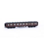 Larry Goddard kitbuilt 00 Gauge 4mm LMS 12 wheel Dining Car 12 1866, No 626 inscribed on underside