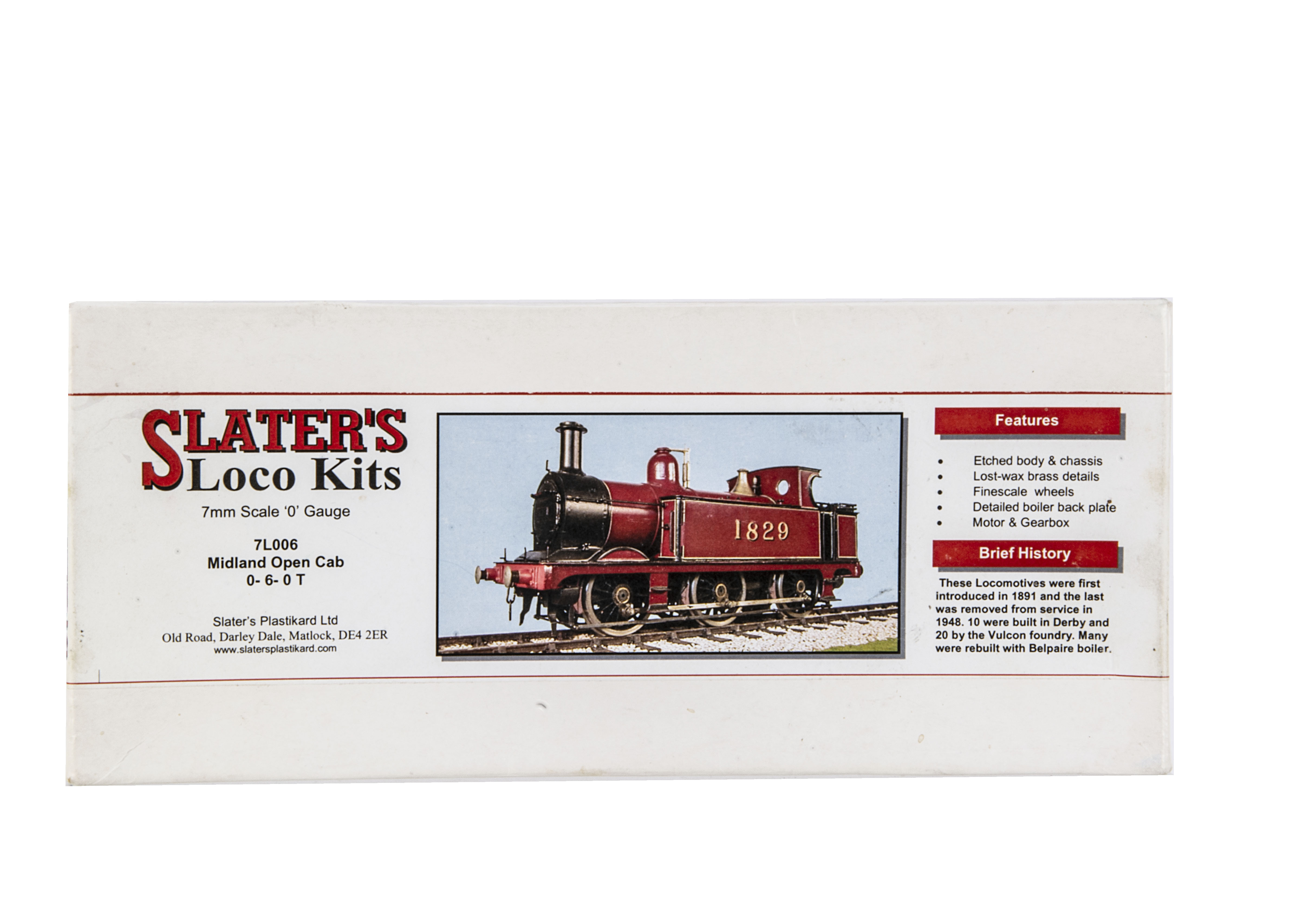 A Finescale 0 Gauge MR/LMS Open-cab 0-6-0 Tank Locomotive kit by Slater's, kit ref 7L006, with