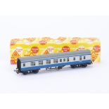 Rare Tri-ang TT Gauge T88 BR blue/grey Brake 2nd Coach, in original late issue 'Buffer' box, E,