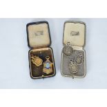 GWR Gold and Silver Fob Medals, nine carat gold shield shaped example, Social and Educational