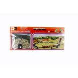 Rivarossi H0 Gauge 1058 American Wild West Train Sets with card Dioramas, comprising V&T RR red 2-