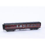 Exley 0 Gauge K5 LMS bogie Brake 3rd 9009, overall G-VG, three dents to roof, one with paint loss