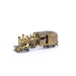 Westside Model Company H0 Gauge No. 3 Heisler, Japan, unpainted, fair condition, some tarnishing, in