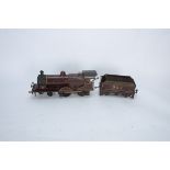 A restored/repainted Märklin Gauge 1 clockwork Midland Railway '999' 4-4-0 Locomotive and Tender,