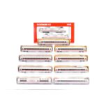 Fleischmann German H0 Gauge ICE Train, all boxed/cased, 4440 two car Intercity Express train pack,