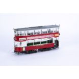 A Finescale 0 Gauge London Transport 'E1' Tram probably by Terry Russell, finely detailed and
