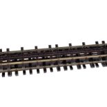 0.9mm Gauge H0e Riggenberg Rack and Rail Track Sections, each section 91 cm long, unbranded, (5),