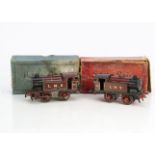 Two boxed Hornby 0 Gauge LMS 0-4-0 Tank Locomotives, both with original boxes and early lead wheels,