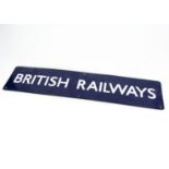 Enamelled British Railways Eastern Region Sign, with white lettering on a dark blue ground,