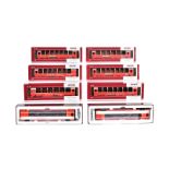 Bemo H0e/H0m Gauge Swiss Panoramic Coaching Stock, all boxed in red/silver/white livery, RhB 3294