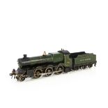 A Bassett-Lowke 0 Gauge live steam spirit-fired Great Western 2-6-0 Mogul locomotive and tender