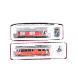 Bemo H0e/H0m Gauge Swiss Electric and Diesel Locomotives, two boxed examples both with