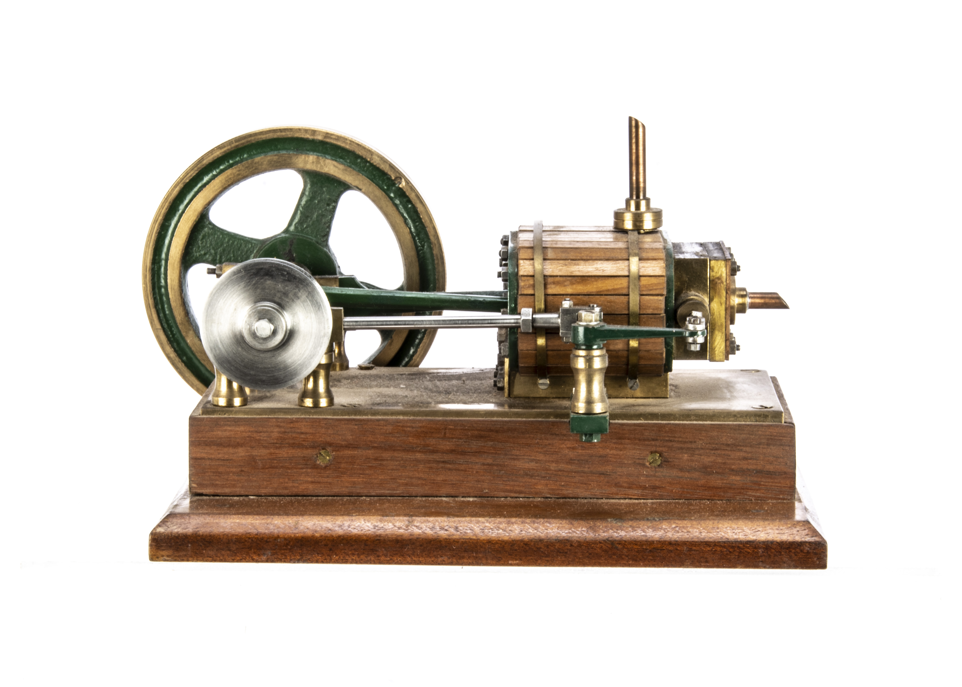 A Twin-cylinder horizontal engine by Cash & Co Ltd, the two single-acting cylinders approx 1" x 1" - Image 2 of 2