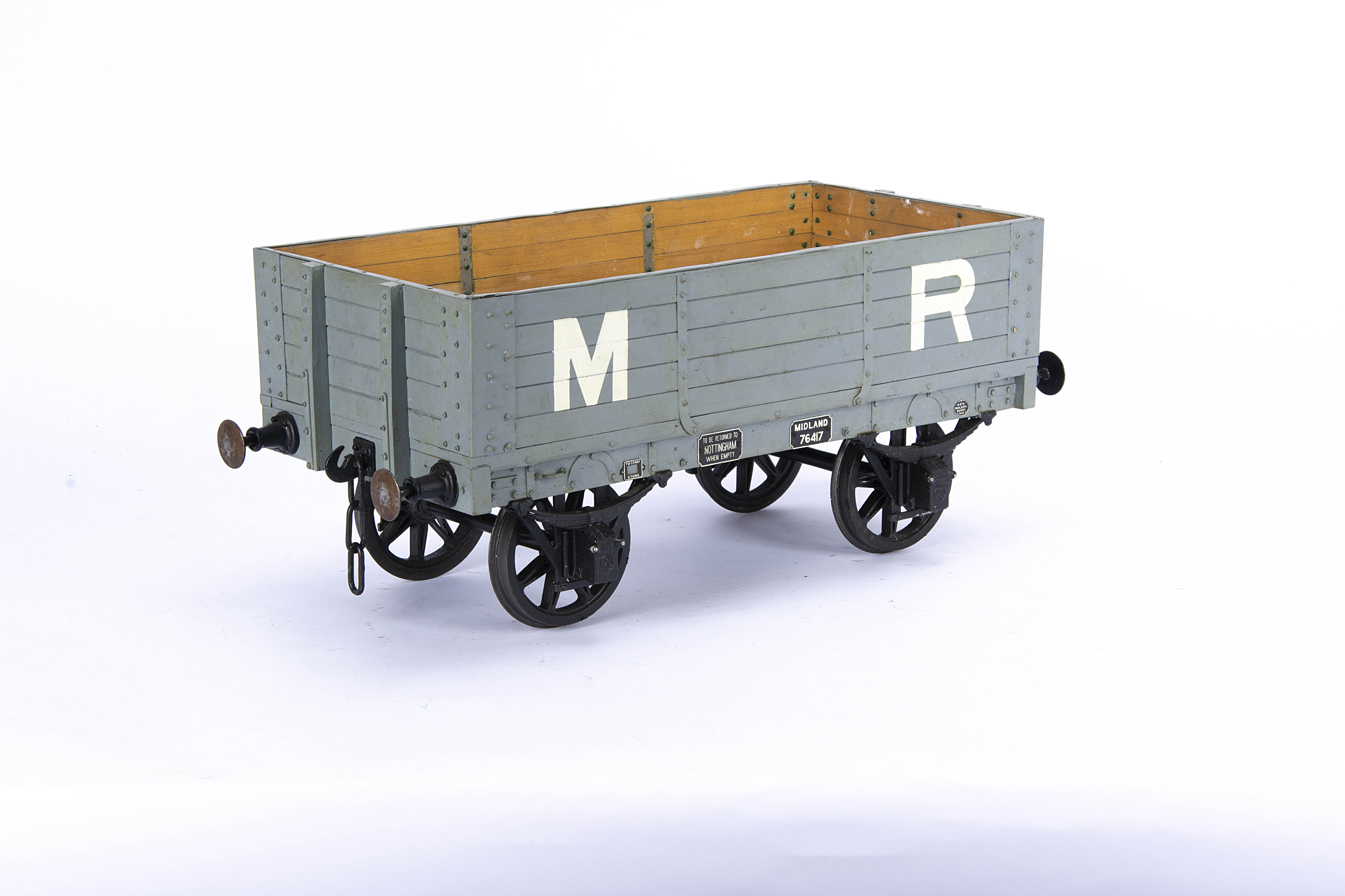 A 5" Gauge Hand-built and exceptionally well-detailed Midland Railway 5-plank Manure Wagon, the