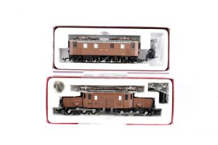 Bemo H0e/H0m Gauge Swiss Electric Locomotives, two boxed examples, both with accessories, 1291 113
