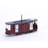 A Finescale 0 Gauge LCC /LT Parcels Tram probably by Terry Russell, from a white metal kit and