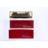 Rivarossi H0 Gauge FS brown Electric Locomotives, 1452 E645 080, 1477 E428 095 and 1470 E645 012,