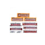 Bemo H0e/H0m Gauge Swiss Electric Glacier Express Locomotive and Coach Set, all boxed, 7258 120 Ge