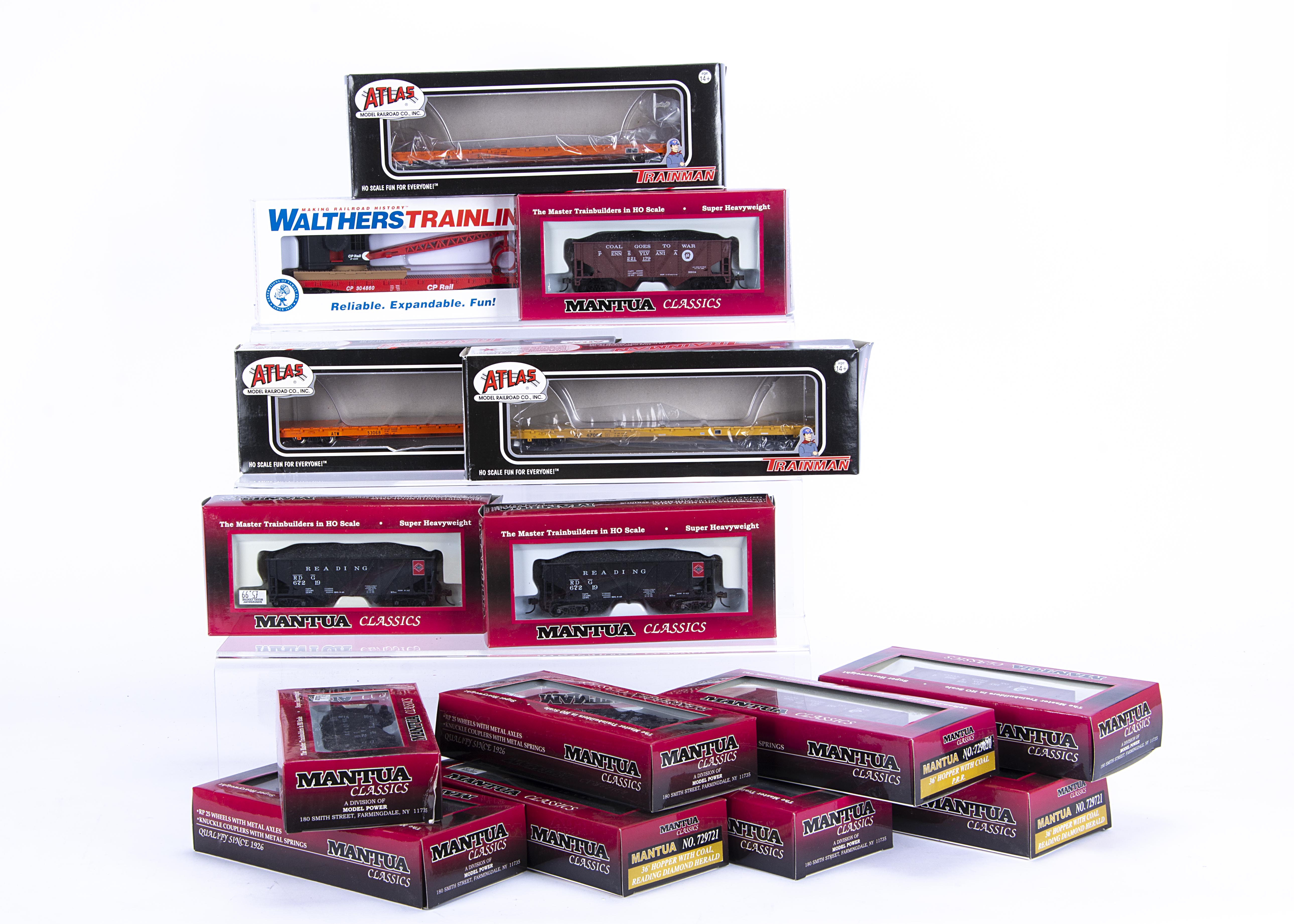 American H0 Gauge Freight Stock, a boxed group, Mantua Classics 729721 Reading Diamond Herald