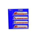 Roco H0 Gauge Trans Europ Express Train Pack, a boxed 63120, four car diesel train Ram TEE I, in red