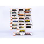 Arnold N Gauge Stake Trucks and Container Flat Trucks, a cased collection, stake trucks, seven