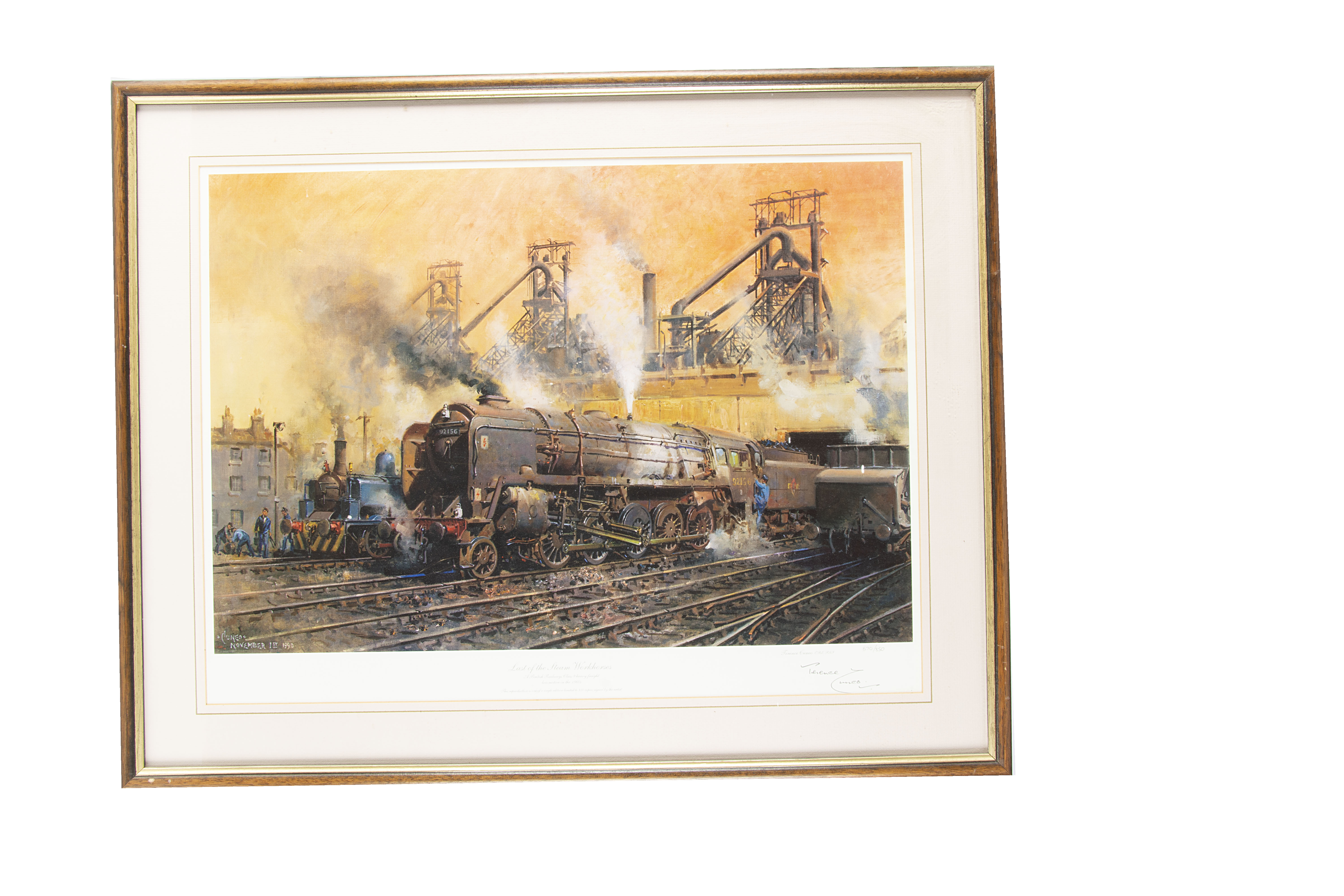 Terence Cuneo Signed Limited Edition Steam Locomotive Prints, two framed and glazed examples, both - Image 2 of 3