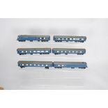 Kitmaster 00 Gauge kitbuilt six Car Blue Pullman set, comprising Power Car with motor bogie (