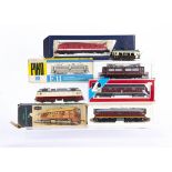 Continental H0 Gauge Electric and Diesel Locomotives, boxed examples, modern Gutzold 36200 diesel BR