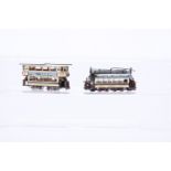 Two Kitbuilt motorised 00 Gauge Croydon Corporation bogie Trams, both in brown/cream Croydon CT