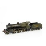 A Bassett-Lowke 0 Gauge live steam spirit-fired Southern 2-6-0 Mogul locomotive and tender 866,