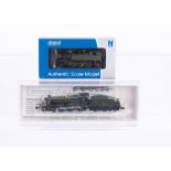 N Gauge BR and GWR steam Locomotives, both cased Ixion INS7822 Foxcotte Manor locomotive and