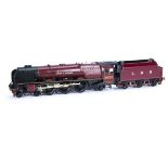 A Kitbuilt Finescale 0 Gauge LMS 'Duchess' class 4-6-2 Locomotive and Tender, apparently from a