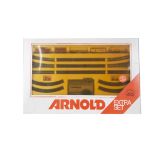 Arnold N Gauge German Diesel Extra Set, a boxed 0114E set, comprises DB BR212 locomotive in red