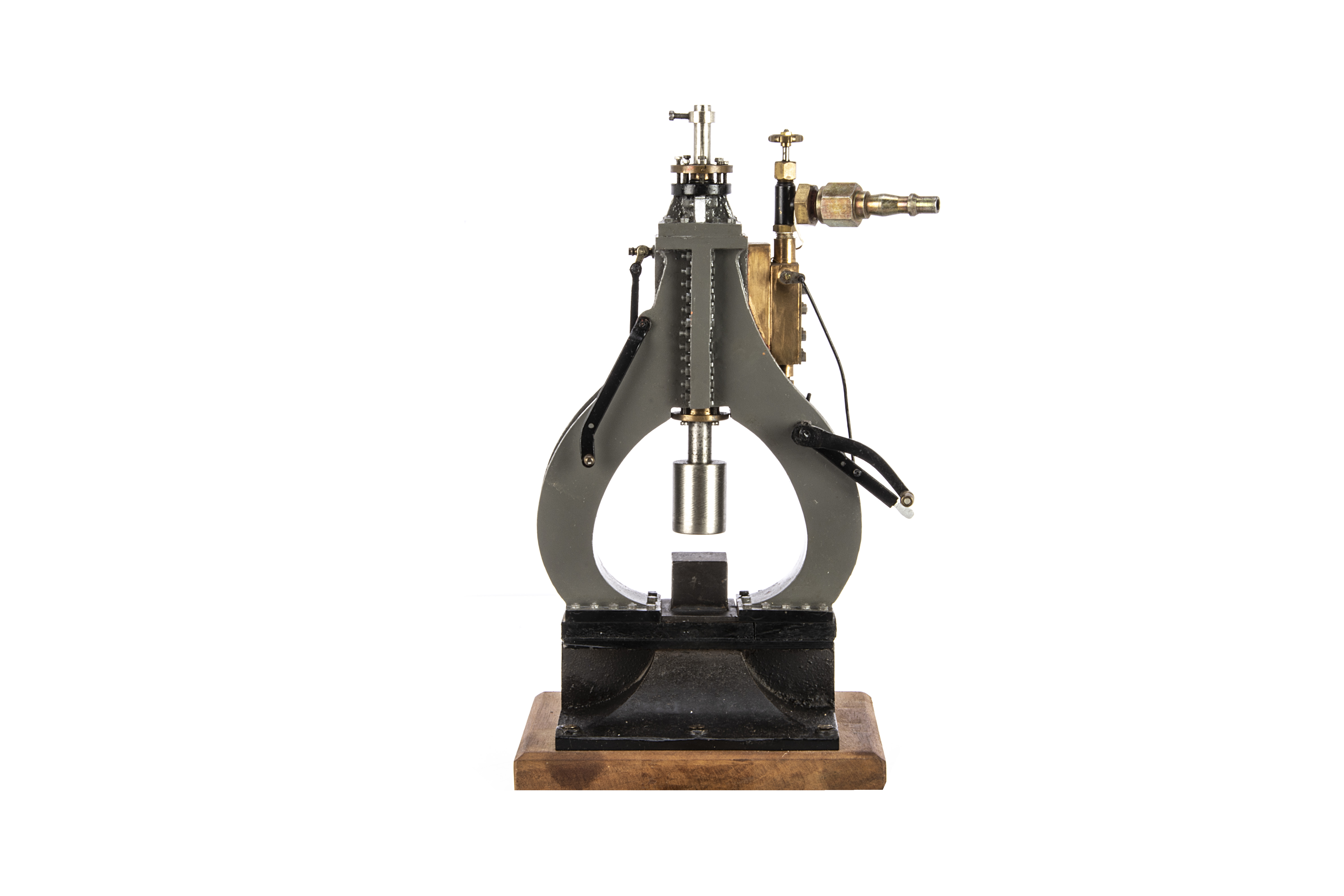 An operating model Steam Hammer by unknown maker, approx 11" high, with single hammer cylinder - Image 2 of 2