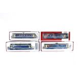 Bemo H0e/H0m Gauge Swiss Electric Locomotive and Coaches, all boxed, the locomotive with