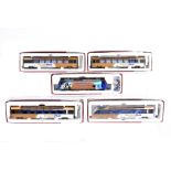 Bemo H0e/H0m Gauge Swiss Electric Locomotive and Coaches, all boxed with accessories, Golden Pass