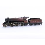 A partially-repainted Bassett-Lowke 0 Gauge live steam LMS Stanier 'Mogul' 2-6-0 Locomotive and