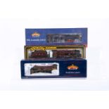 Bachmann and Mainline 00 Gauge maroon LMS and blue Longmoor Military Railway Steam Locomotives,