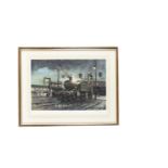 Terence Cuneo Signed Limited Edition Steam Locomotive Prints, two framed and glazed examples, both